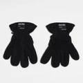 Alpha Industries label fleece gloves in black