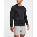 ASOS 4505 Icon slim fit long sleeve training t-shirt in mesh peformance fabric with quick dry in black
