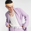 Reclaimed Vintage limited edition tie waist blazer in lilac (part of a set)-Purple