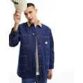 Lee loose Loco denim workwear jacket in rinse dark wash-Navy