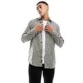 Only & Sons herringbone check shirt in beige-Neutral