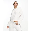 Tommy Hilfiger lounge cropped hoodie in white