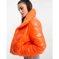 Replay puffer jacket in orange