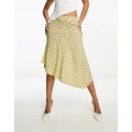 Motel ditsy floral midi skirt in yellow
