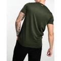 ASOS 4505 icon training t-shirt with quick dry in khaki-Green