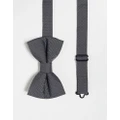 ASOS DESIGN bow tie in charcoal-Grey