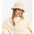Puma cosy club borg bucket hat in oatmeal - exclusive to ASOS-Neutral