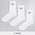 Dickies Valley Grove 3 pack crew socks in white