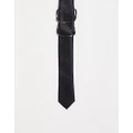 ASOS DESIGN skinny black tie with gunmetal chain detail