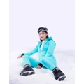 ASOS 4505 ski belted suit with skinny leg and hood-Pink