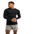 ASOS 4505 training long sleeve muscle fit base layer top with thermal performance fabric in black
