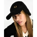 Fred Perry unisex trucker borg hat in black