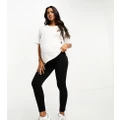 ASOS DESIGN Maternity jersey tapered suit pants in black