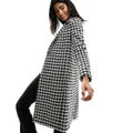 Helene Berman one button college coat in houndstooth-Multi