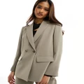 Whistles double breasted blazer in taupe (Part of a set)-Neutral