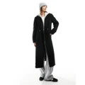 JDY longline coat in black