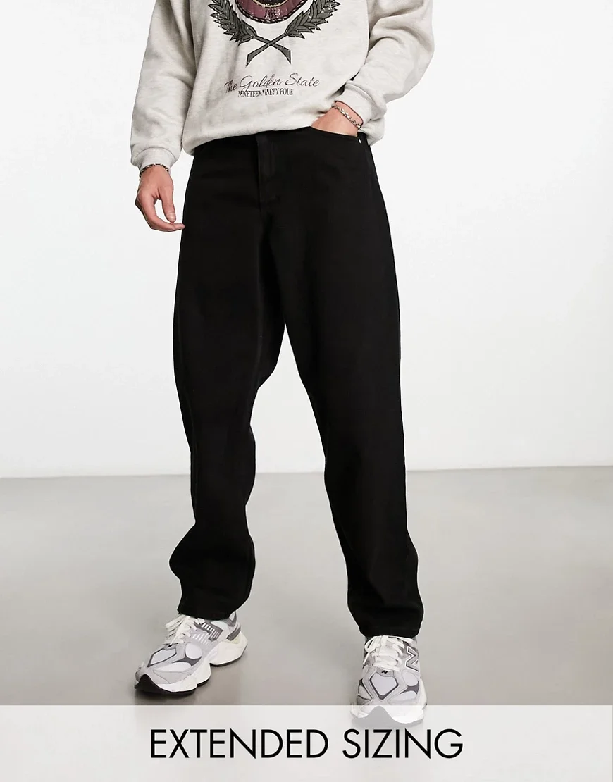 ASOS DESIGN baggy jeans in black