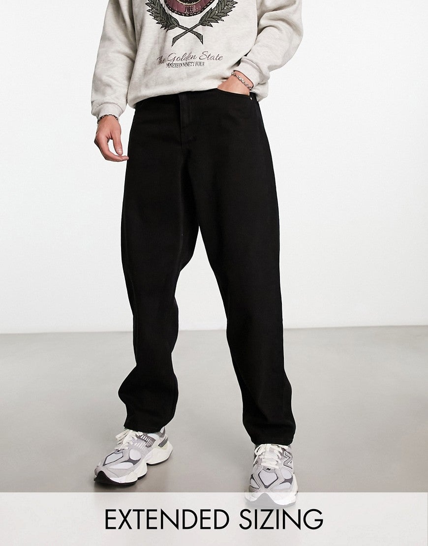 ASOS DESIGN baggy jeans in black