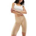 Vero Moda seamless longline shapewear shorts in beige-Neutral