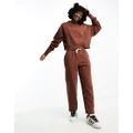 Santa Cruz Til The End jersey trackies in brown with placement embroidery (part of a set)