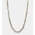 Reclaimed Vintage unisex chain dot necklace in burnished silver