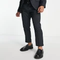 New Look slim suit pants in navy jacquard
