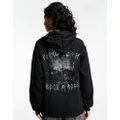 ASOS DESIGN oversized hoodie with New York rock graphic in black