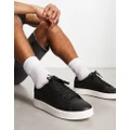 Pull & Bear lace up sneakers in black