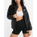 The North Face Running zip up wind jacket in black