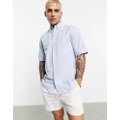 Fred Perry short sleeve oxford shirt in light blue
