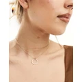 ASOS DESIGN torque choker with circle pendant charm in gold tone
