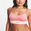 Tommy Hilfiger seamless stripe bralet in primary red