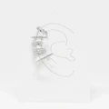 ASOS DESIGN pack of 5 ear cuffs with mixed detail in silver tone