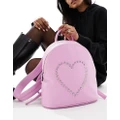 Love Moschino heart logo backpack in pink