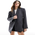 & Other Stories wrap front blazer in grey (part of a set)