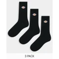 Dickies Valley Grove 3 pack crew socks in black