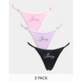 Juicy Couture g-string 3 pack in multi