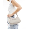 Armani Exchange crossbody bag in beige with printed strap-Neutral