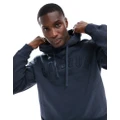 Barbour collegiate logo hoodie in washed navy