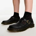 Dr Martens Polley t bar shoes in black smooth leather