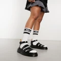 Dr Martens vegan-friendly Clarissa 3 quad flower sandals in black