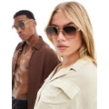 Jeepers Peepers aviator sunglasses in beige transparent-Neutral