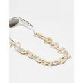 Jeepers Peepers chunky sunglasses chain in cream-White