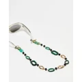 Jeepers Peepers chunky sunglasses chain in green