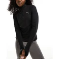 PUMA Running Favourite 1/4 zip sweatshirt in black