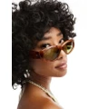 Le Specs Under Wraps cat eye sunglasses in vintage tort-Brown
