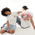 Reclaimed Vintage unisex Disney licence heart graphic t-shirt in white