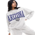 Pull & Bear 'Arizona' sweatshirt in light grey