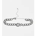 Reclaimed Vintage unisex chain choker in silver
