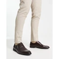 New Look plain formal lace up brogues in dark brown
